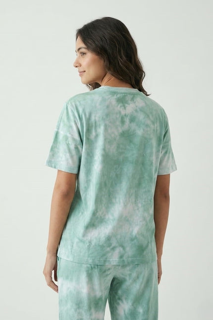 Premium Tie-Dye Relaxed Co-Ord Set – Sage Green