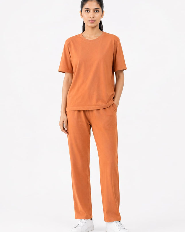 Premium Cotton Lycra Jersey Co-Ord Set for Women | 220 GSM | Soft Travel Wear