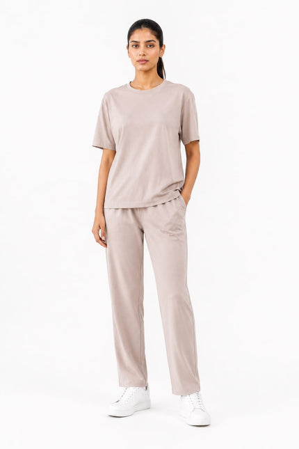 Premium Cotton Lycra Jersey Co-Ord Set for Women | 220 GSM | Soft Travel Wear