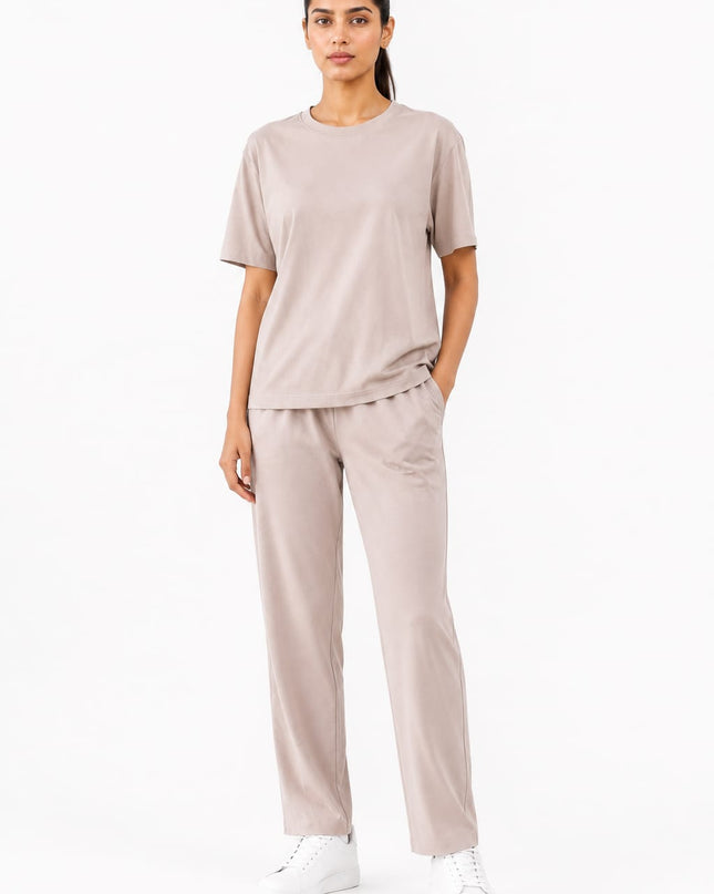 Premium Cotton Lycra Jersey Co-Ord Set for Women | 220 GSM | Soft Travel Wear