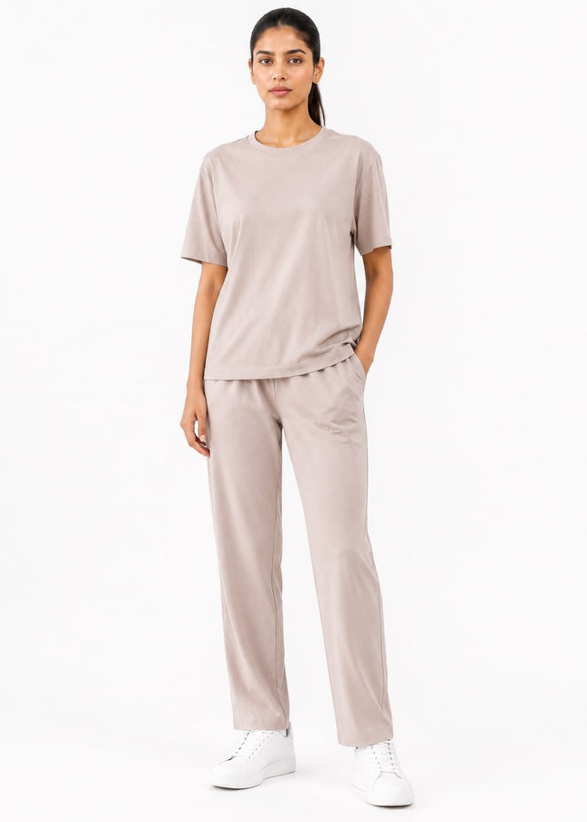 Premium Cotton Lycra Jersey Co-Ord Set for Women | 220 GSM | Soft Travel Wear