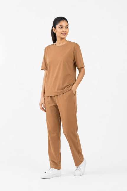 Premium Cotton Lycra Jersey Co-Ord Set for Women | 220 GSM | Soft Travel Wear