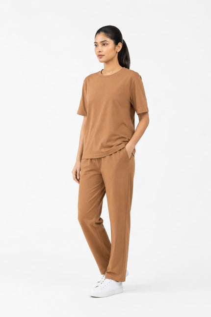 Premium Cotton Lycra Jersey Co-Ord Set for Women | 220 GSM | Soft Travel Wear