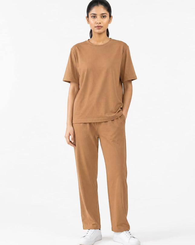 Premium Cotton Lycra Jersey Co-Ord Set for Women | 220 GSM | Soft Travel Wear