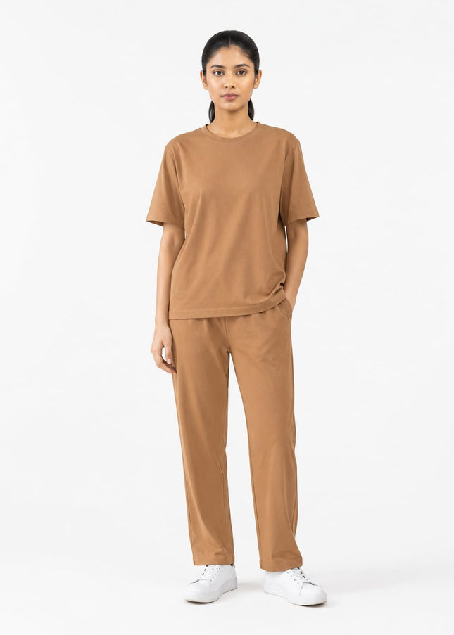 Premium Cotton Lycra Jersey Co-Ord Set for Women | 220 GSM | Soft Travel Wear